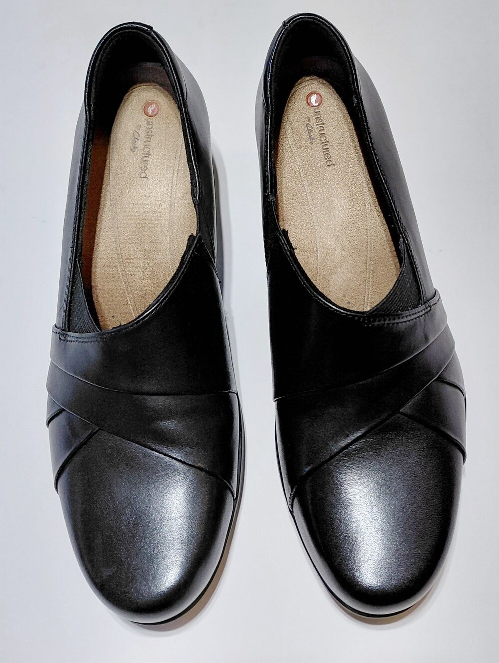 CLARKS Women's Rosalyn Adele Black Leather  Shoe Size 8M
